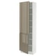 SEKTION kitchen cabinet, high gloss tan, sleek modern design, adjustable shelves, high quality.