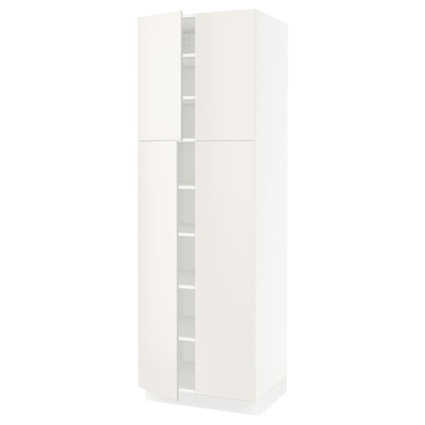 SEKTION white kitchen cabinet, sleek modern design, adjustable shelves, steel damper hinges.