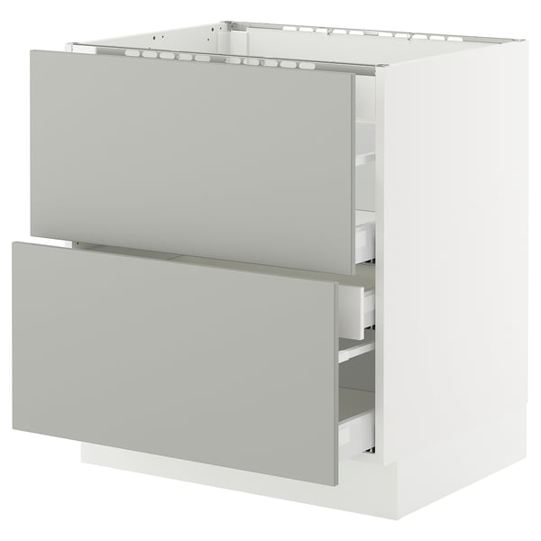 SEKTION kitchen unit, light grey, square, modern, with drawers.