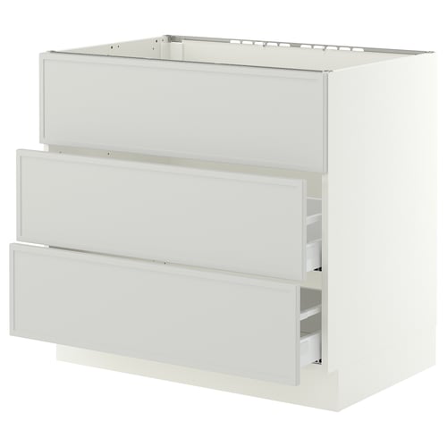 SEKTION / MAXIMERA Base cab f cktp/int extractor w drw, white/Aspudden light gray, 36x24x30 "