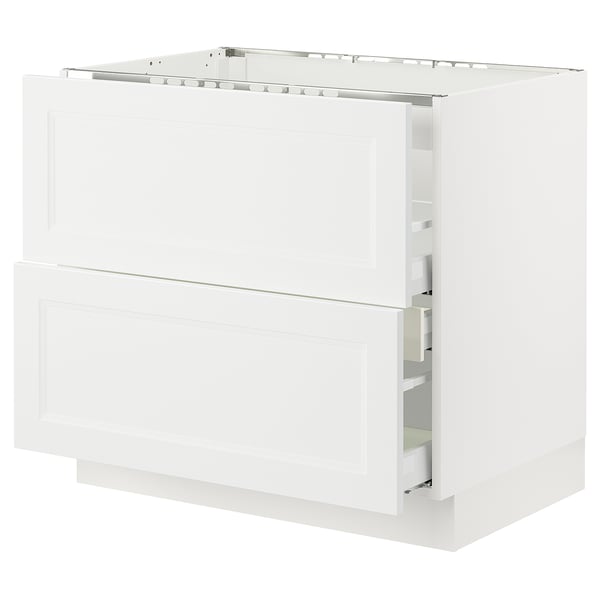 The ikea SEKTION kitchen cabinet in white with a smooth drawer front.