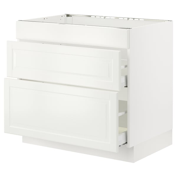 SEKTION kitchen base unit: white, square, wooden, 2 drawers