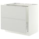 SEKTION / MAXIMERA Base cab f sink/recycling/2 fronts, white/Aspudden light gray, 36x24x30 "
