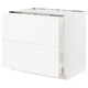 White SEKTION kitchen cabinet with smooth drawer.