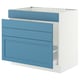 SEKTION / MAXIMERA Base cab f sink/waste sort/4 fronts, white/Lerhyttan blue, 36x24x30 "