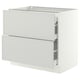 SEKTION / MAXIMERA Base cab with 2 fronts/3 drawers, white/Aspudden light gray, 36x24x30 "