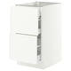 SEKTION / MAXIMERA Base cab with 2 fronts/3 drawers, white/Aspudden matte white, 18x24x30 "