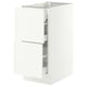 SEKTION / MAXIMERA Base cab with 2 fronts/3 drawers, white/Aspudden matte white, 15x24x30 "