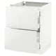 SEKTION white gloss cabinet, sleek modern design, 2-drawer base frame.