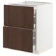 Modern kitchen cabinet, SEKTION line. White and dark brown, square with drawers.