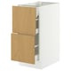 SEKTION / MAXIMERA Base cab with 2 fronts/3 drawers, white/Sinarp oak veneer, 15x24x30 "
