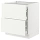 SEKTION white kitchen cabinet, sleek and modern, rectangular with two drawers.