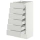SEKTION / MAXIMERA Base cabinet 6 fronts/6 low drawers, white/Aspudden light gray, 15x15x30 "