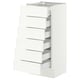 SEKTION / MAXIMERA Base cabinet 6 fronts/6 low drawers, white/Aspudden matte white, 15x15x30 "