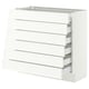 SEKTION / MAXIMERA Base cabinet 6 fronts/6 low drawers, white/Aspudden matte white, 36x15x30 "