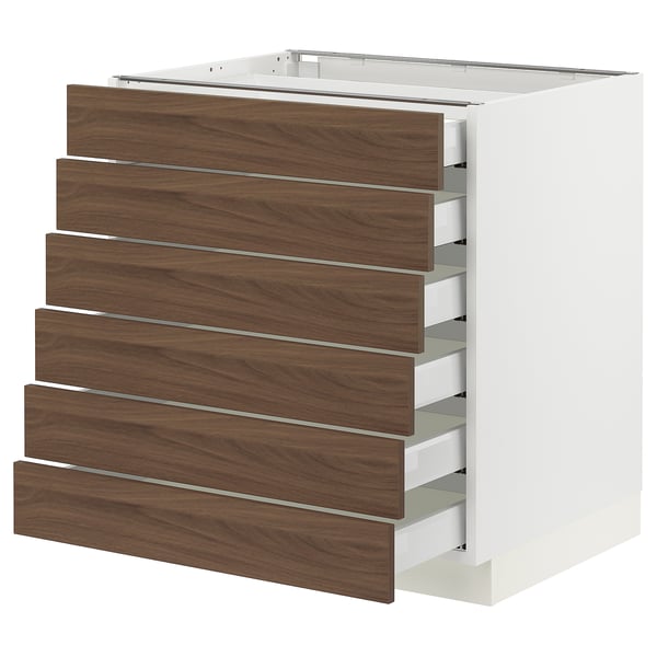 SEKTION kitchen with walnut drawers, modern design