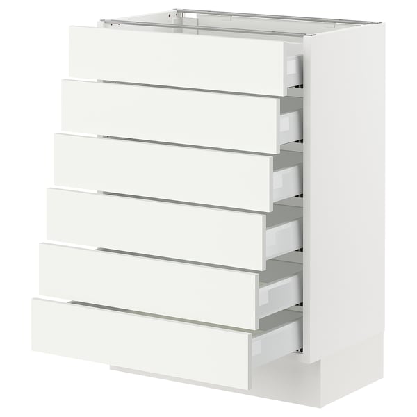 Alt: white SEKTION kitchen unit with 6 drawers.