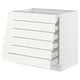 A SEKTION kitchen cabinet in white with smooth, full-extension drawers.