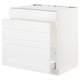 SEKTION white kitchen unit - modern, square design with smooth drawer.