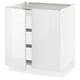 SEKTION kitchen cabinet, white, glossy finish, square shape, modern design.