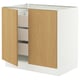 SEKTION / MAXIMERA Base cabinet w 2 doors/3 drawers, white/Sinarp oak veneer, 36x24x30 "