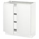 White SEKTION kitchen cabinet with modern minimalist design and integrated handles.