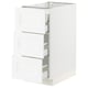 SEKTION white cabinet with pull-out drawers.