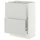 SEKTION / MAXIMERA Base cabinet with 2 drawers, white/Aspudden light gray, 24x15x30 "