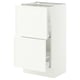 SEKTION / MAXIMERA Base cabinet with 2 drawers, white/Aspudden matte white, 18x15x30 "
