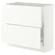 SEKTION / MAXIMERA Base cabinet with 2 drawers, white/Aspudden matte white, 36x15x30 "