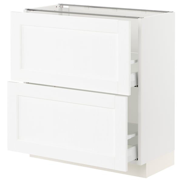 This image the ikea SEKTION kitchen cabinet in white with a classic look and smooth wood grain texture.