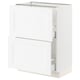 A white SEKTION kitchen cabinet with shaker-style doors and drawers. It a sleek, rectangular design with a modern look.