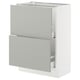 Ikea SEKTION kitchen cabinet in light grey, square shape, minimalist design.