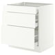 SEKTION / MAXIMERA Base cabinet with 3 drawers, white/Aspudden matte white, 30x24x30 "
