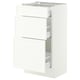 SEKTION / MAXIMERA Base cabinet with 3 drawers, white/Aspudden matte white, 18x15x30 "