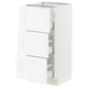 White SEKTION kitchen cabinet with drawers, modern design.