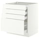 SEKTION / MAXIMERA Base cabinet with 4 drawers, white/Aspudden matte white, 30x24x30 "