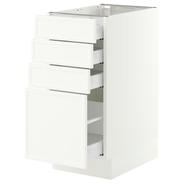 SEKTION / MAXIMERA Base cabinet with 4 drawers, white/Aspudden matte white, 15x24x30 "
