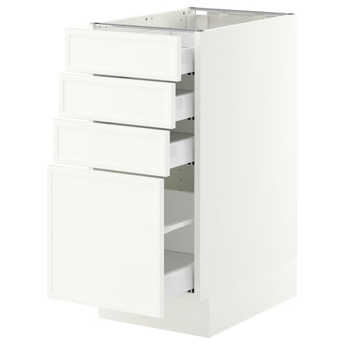 SEKTION / MAXIMERA Base cabinet with 4 drawers, white/Aspudden matte white, 15x24x30 "
