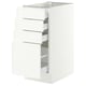 SEKTION / MAXIMERA Base cabinet with 4 drawers, white/Aspudden matte white, 15x24x30 "