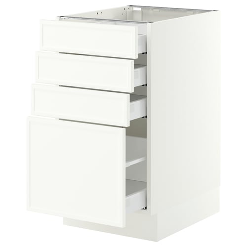 SEKTION / MAXIMERA Base cabinet with 4 drawers, white/Aspudden matte white, 18x24x30 "