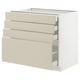 Beige ikea SEKTION kitchen cabinet with clean lines.
