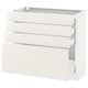 A white SEKTION kitchen cabinet with multiple drawers in a clean, minimalist design.
