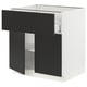 SEKTION kitchen unit, matte black & white, modern design, adjustable shelves, sleek look.