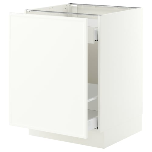 SEKTION / MAXIMERA Base cabinet with pull-out storage, white/Aspudden matte white, 24x24x30 "