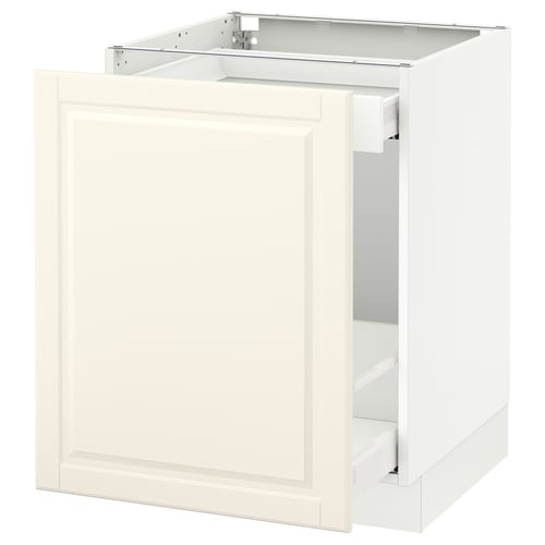 Ikea SEKTION off-white kitchen cabinet with drawer, traditional design, smooth surface.