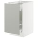 SEKTION kitchen cabinet in light grey with simple, modern design.