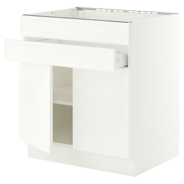 SEKTION / MAXIMERA Base cb f cktp/2 drs/2 frnt/1 drwr, white/Aspudden matte white, 30x24x30 "