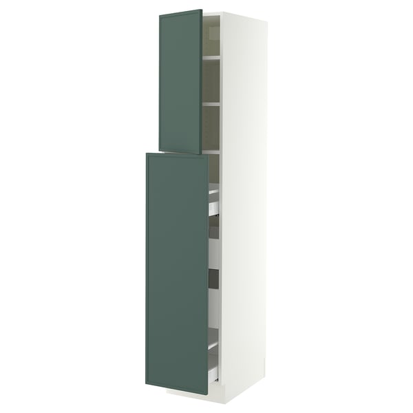 SEKTION / MAXIMERA Hc w p-o func 1dr/4drw, white/Aspudden dark gray-green, 15x24x80 "
