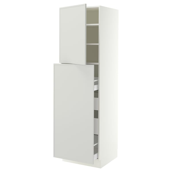 SEKTION / MAXIMERA Hc w p-o func 1dr/4drw, white/Aspudden light gray, 24x24x80 "